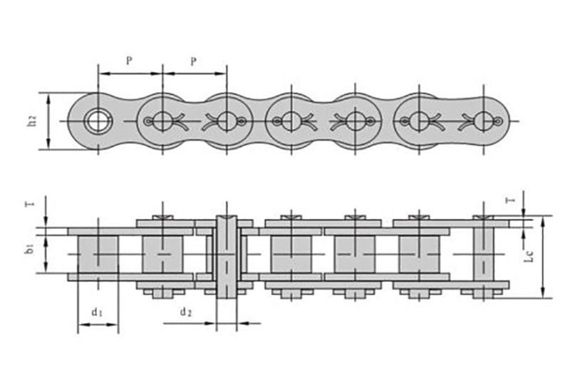 A series split pin type short pitch precision roller chain-1