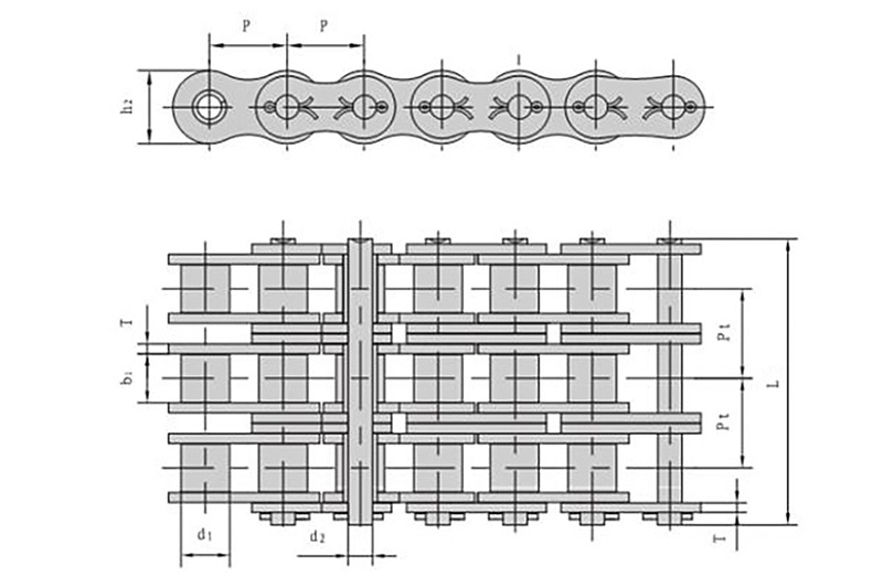 Heavy-duty series split pin roller chain 3