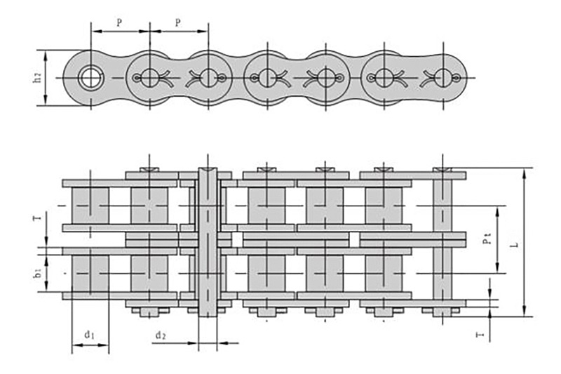 Heavy-duty series split pin roller chain 2