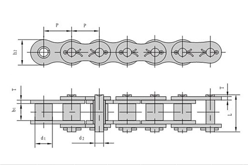 Heavy-duty series split pin roller chain 1