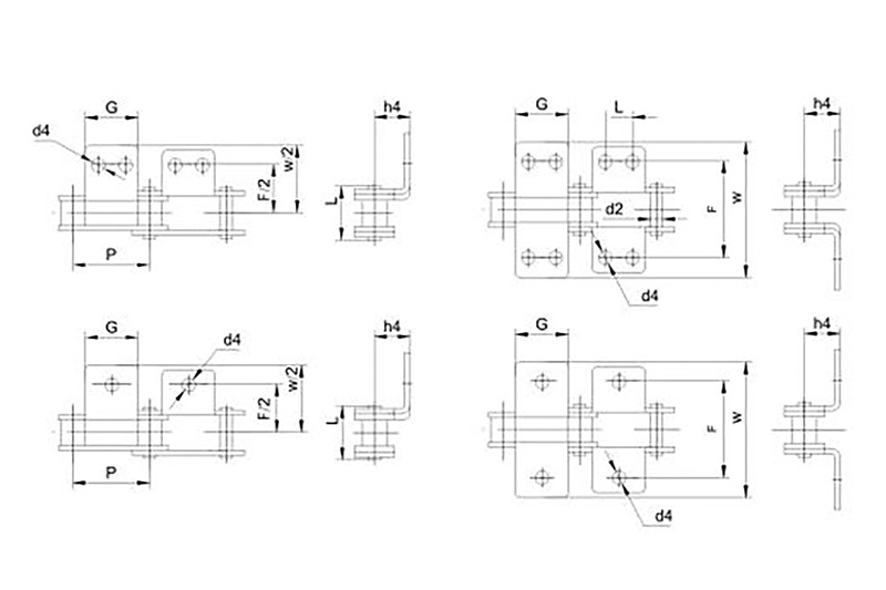 Double pitch conveyor chain accessories 1