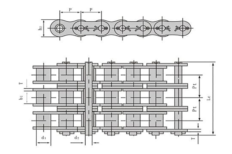 A series split pin type short pitch precision roller chain-3