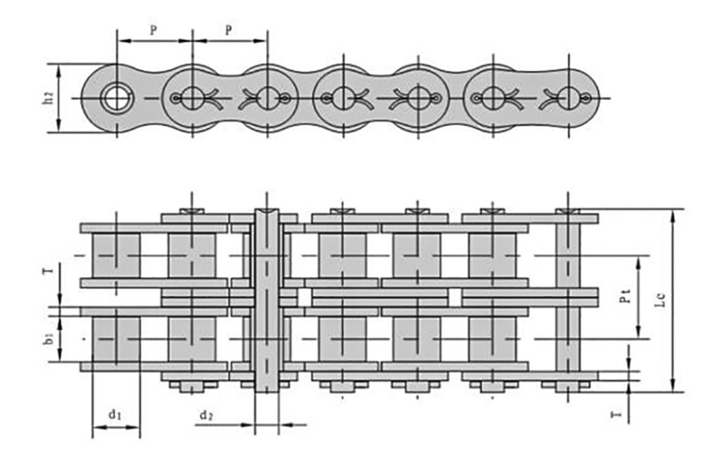 A series split pin type short pitch precision roller chain-2